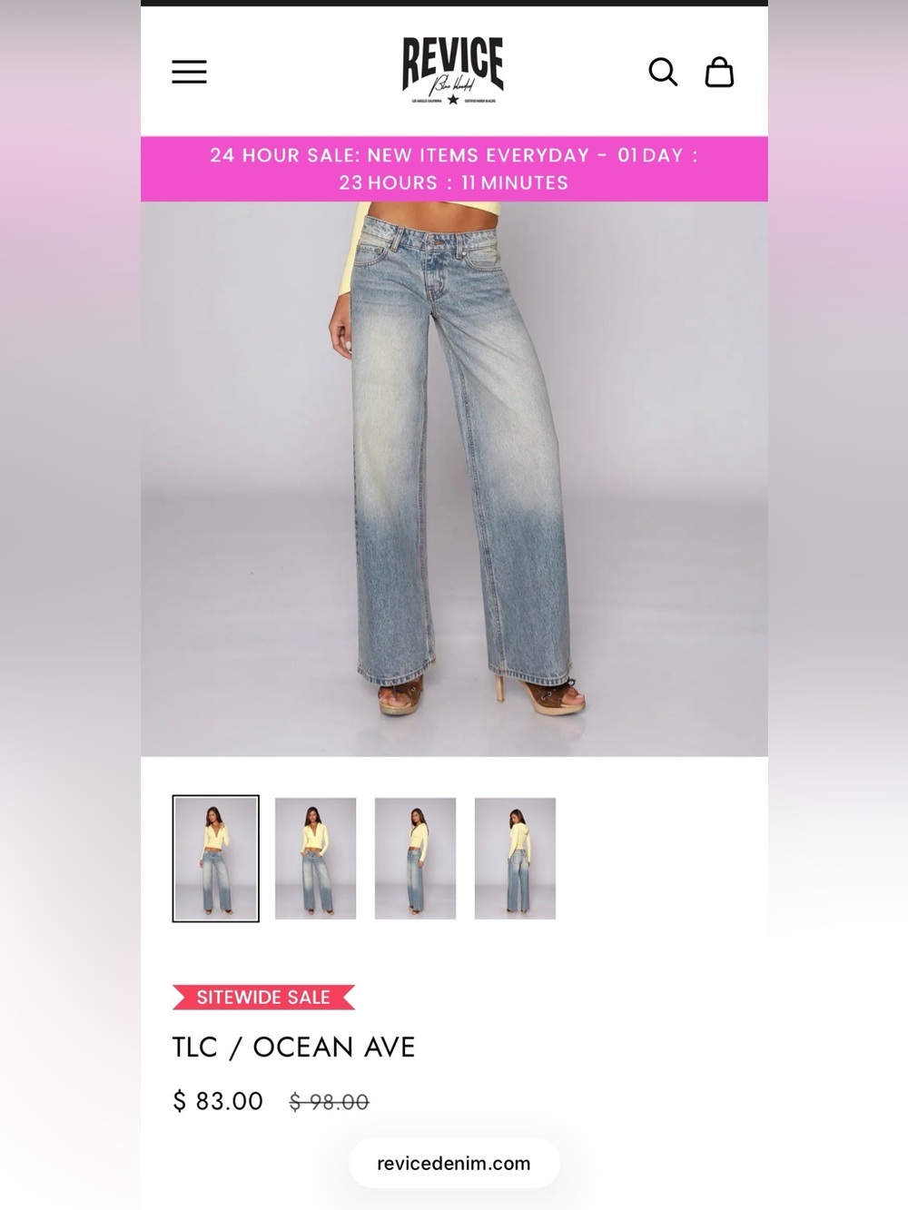 REVICE Washed Gray Boyfriend Jeans